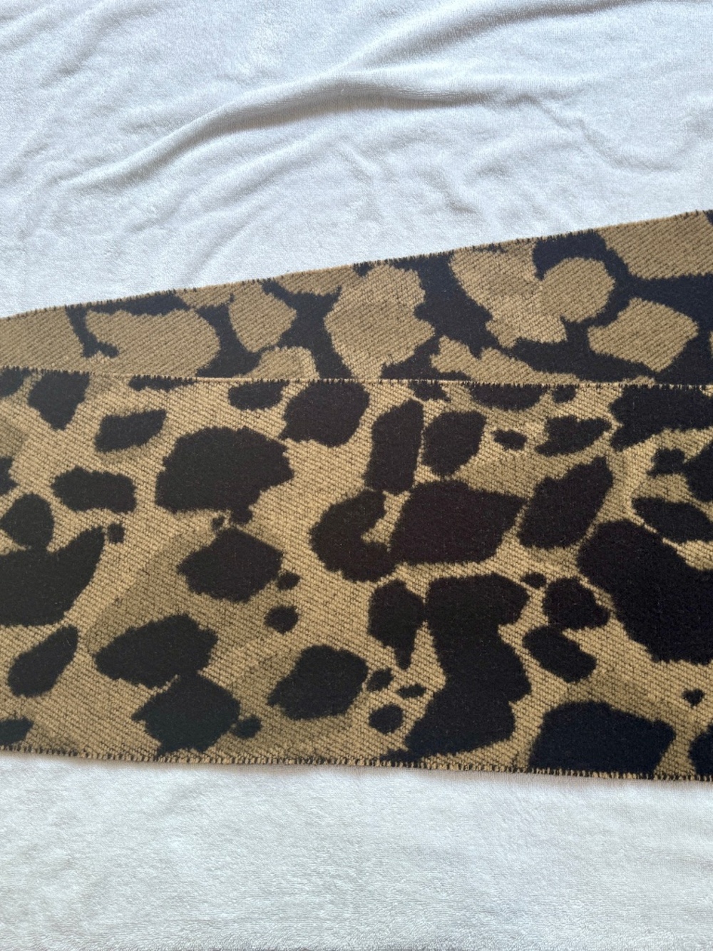 Burberry Animal Print Wool Scarf
